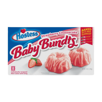 6 Pack x Hostess Baby Bundt Strawberry Cheesecake Cakes - 8pc